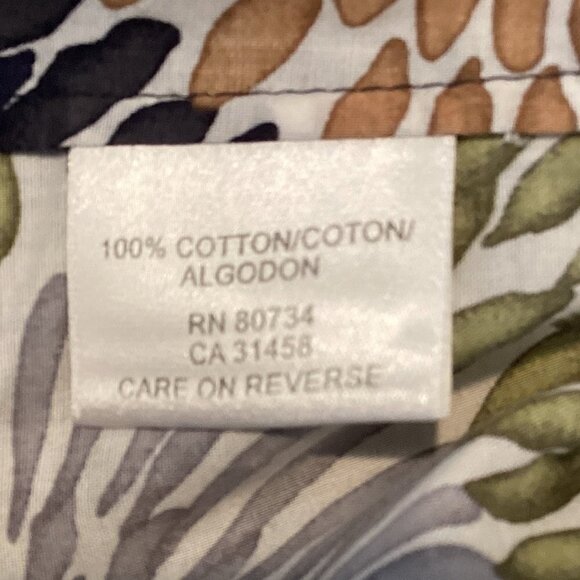 BCBGMAXAZRIA Sleeveless/Tank Top Blouse 100% Cotton Abstract Floral Blue 270A - Picture 8 of 9